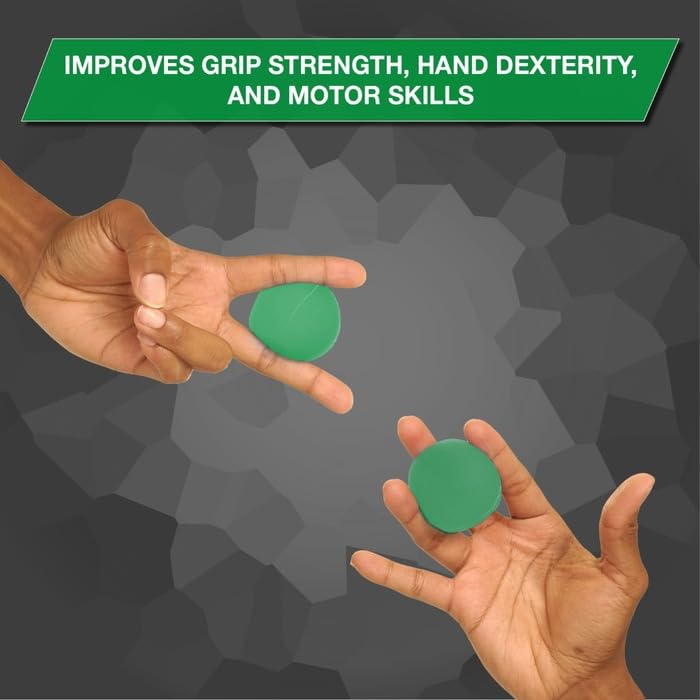 THERABAND Hand Exerciser, Ball For Hand, Wrist, Finger, Forearm, Grip Strengthening & Therapy, Squeeze Ball to Increase Hand Flexibility & Relieve Joint Pain, Green, Medium