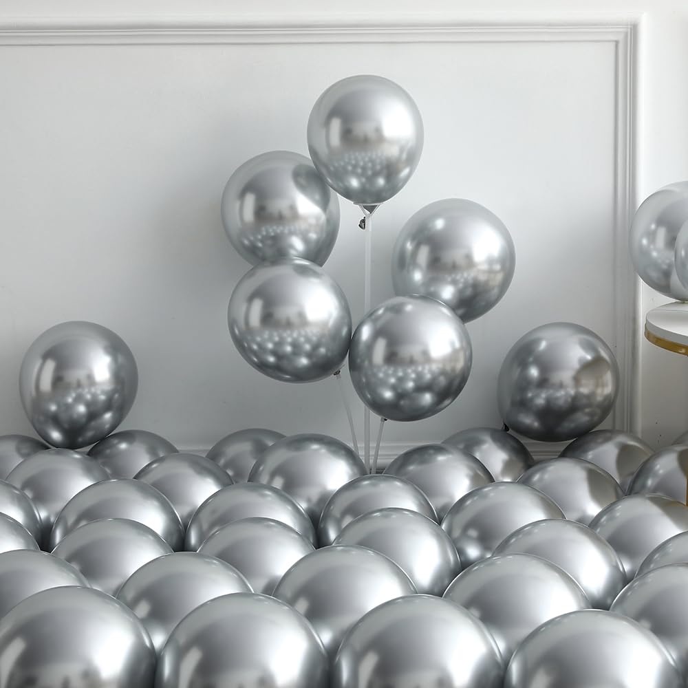 Black White Gold and Silver Balloons Arch Kit, 148PCS Graduation Balloon Arch Garland Kit With Black and Gold Star Foil Balloons for Anniversary Birthday Graduations New Year Party Decorations