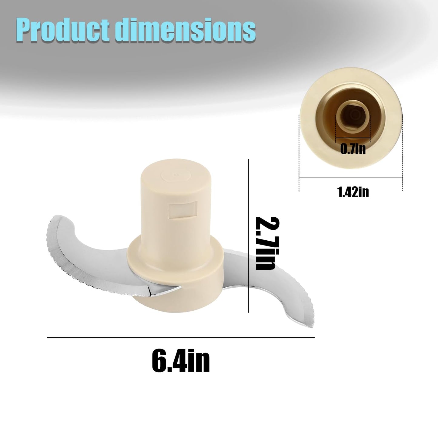 Replacement Blade for Cuisinart 14 Cup Food Processor - DLC-001TXB-CSR Stainless Steel Chopping Blade Compatible with DLC-2014, DFP-14BCNY, DFP-14BCN, DFP-14BWN Models
