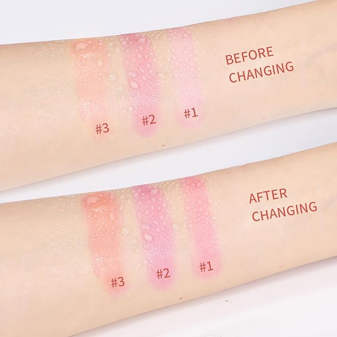 Blush pH Tinted Moisture Stick, Multi-Use Cream Blush Stick, Natural Nude Makeup for Cheeks, Eyes and Lips, Waterproof Natural Nude Makeup, Suitable for All Skin (2# Hot Red)