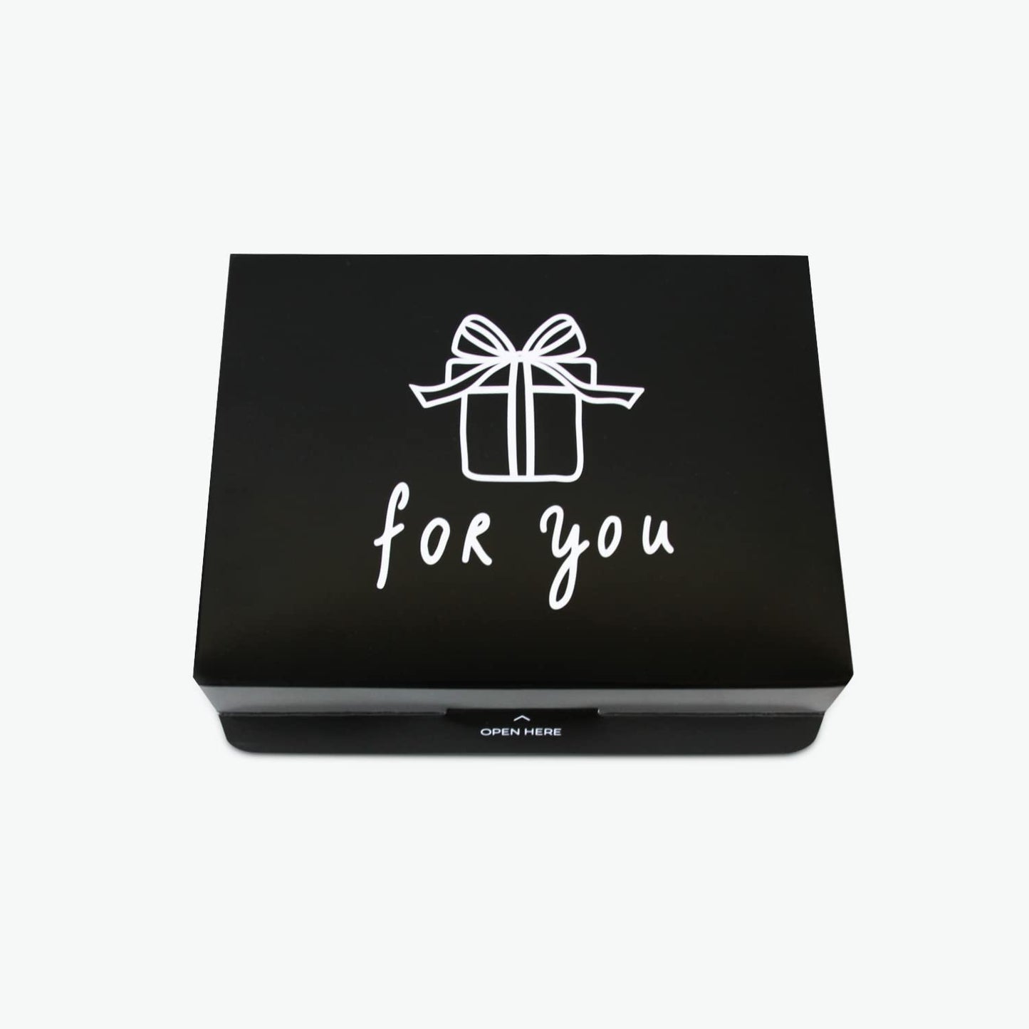 FETTIPOP Gift Box Surprise Exploding KIT (Black - For you) 7.1x5.5x4.3 in, Confetti Explosion Birthday, Party, Father’s and Mother’s Day, Graduations, Anniversaries, Any Occasion