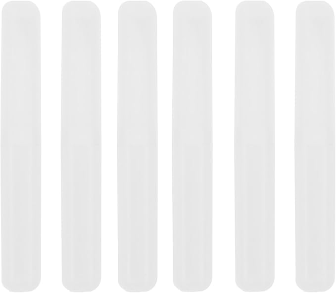 6 Pack Travel Toothbrush Containers Case Portable Plastic Breathable Toothbrush Holder Storage Dust-Proof and Sanitary for Travel Camping School Business (Clear A)