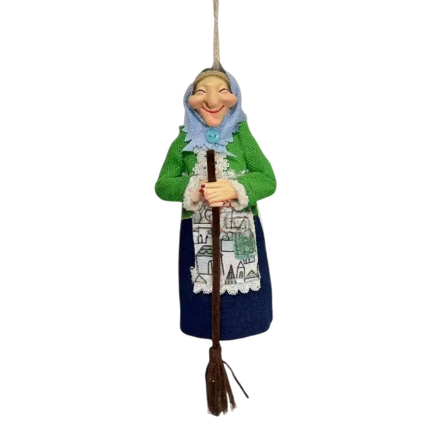 Zimrtvnt Handmade Kitchen Witch Doll-Hanging Witches Doll for Good Luck, Mystic Kitchen Witch Decor, Unique Gift for Cooking Lovers Mom or Friend (C)