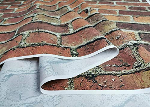 AIIKES 10x10FT Red Brick Wall Photography Backdrop Thin Vinyl Photo Backdrops Baby Birthday Party Graduation Home Decoration Photo Booth Studio Prop Banner 11-506 - size: 10x10ft