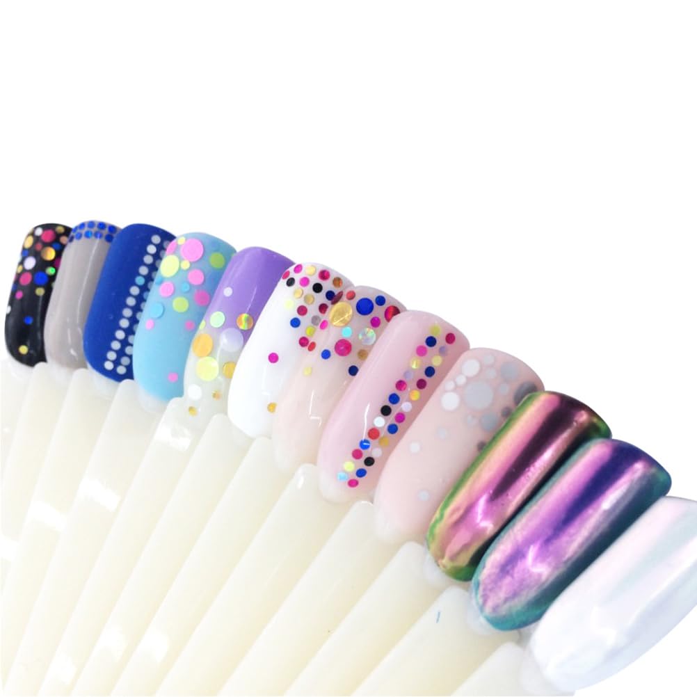 3 Boxes Circle Stickers Gem Stickers Round Nail Glitter Nail Decorations Glitter Paillette Nail for Nail Art Jewelry Kit Thin Nail Sequins Round Variety Decorate