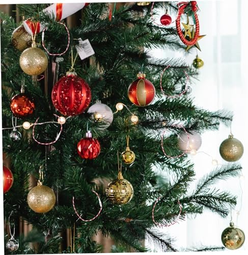 Holibanna 500pcs Locking Ornament Hooks Rustic Cotton Ropes Snap-Lock Fasteners Christmas Tree Decoration Hangers Ornament Hanging Ribbon
