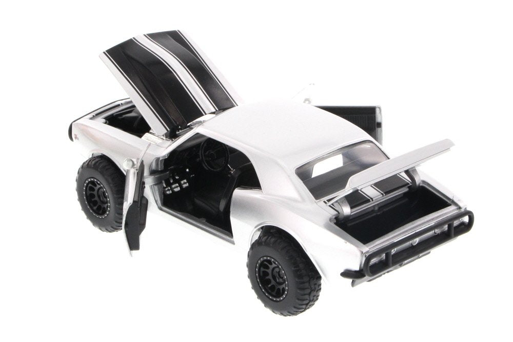 Jada Fast & Furious Roman's Chevy Camaro Off Road, Silver Toys 97169-1/24 Scale Diecast Model Toy Car, but NO Box