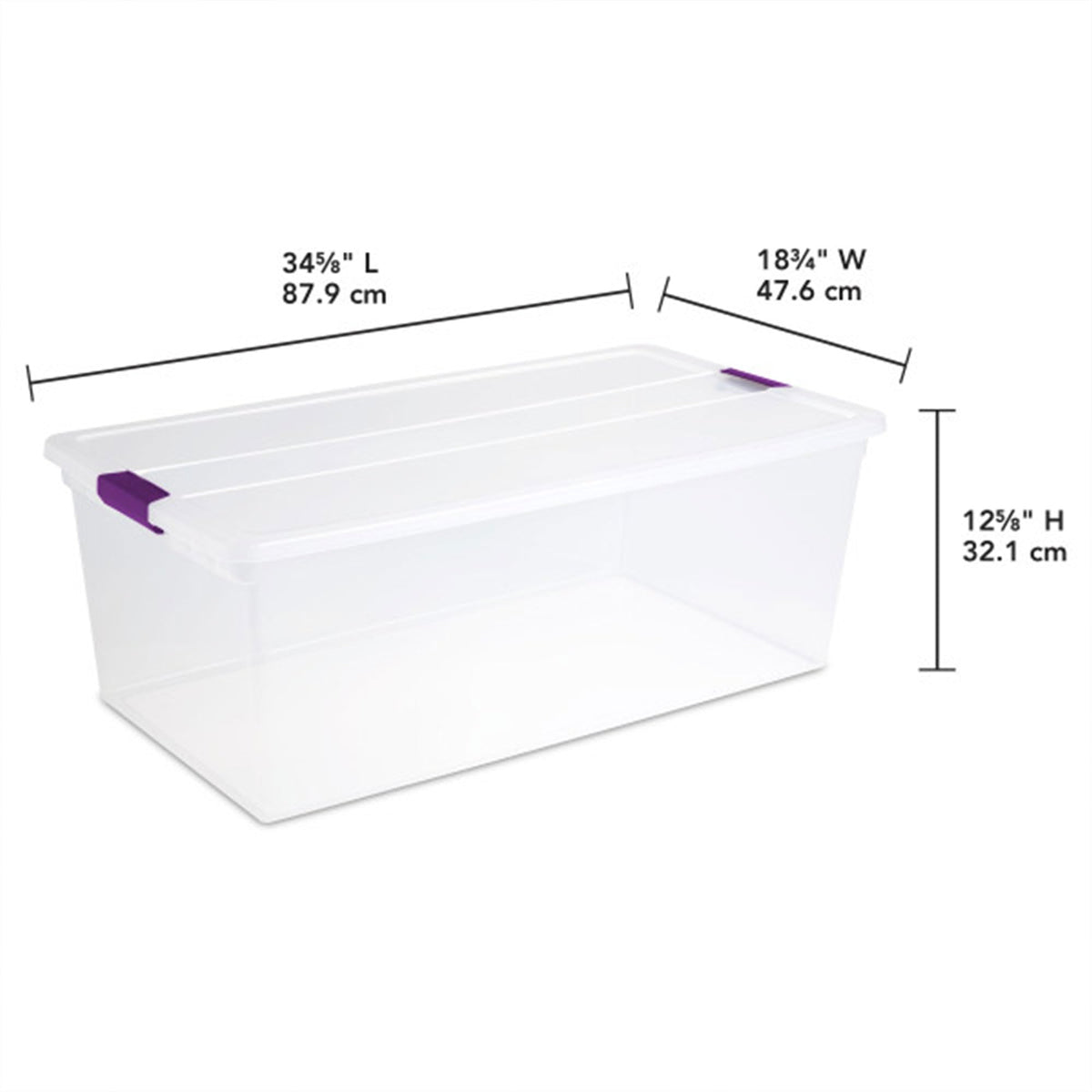 16 Pack 110 Quart ClearView Latch Box (16 Count)