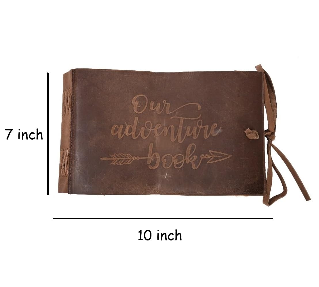 RusticVintage Leather Drawing Journal Daily Travel Leather Diary, Antique Handmade Vintage Bound Rustic Writing Notebook Quality Unlined Blank Antique Paper Art Sketchbook 7x10 Inches (Cappuccino Brown)