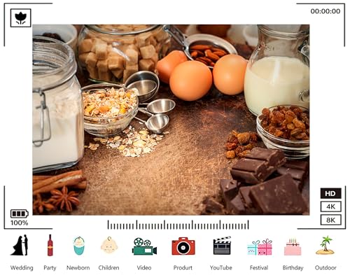 Trykid 8x6ft Baking Ingredients Rustic Table Backdrop Gourmet Food Photography Background Cooking Class Food Festival Bakery Opening Party Decoration Photo Booth Prop Fabric - size: 8x6ft
