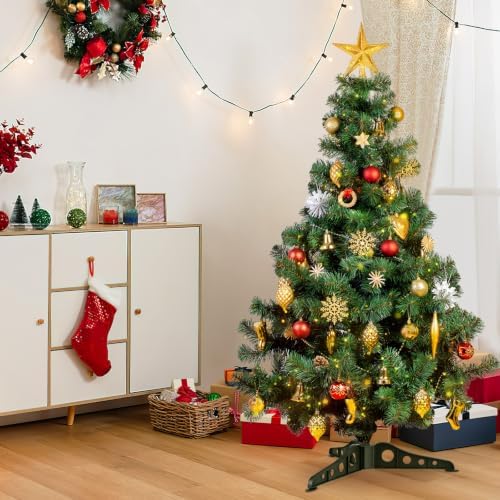 SEWACC Detachable Christmas Tree Stand for Small Artificial Tree, 0. 74 Inches Central Pole Diameter, Plastic Stand for Christmas Decorations