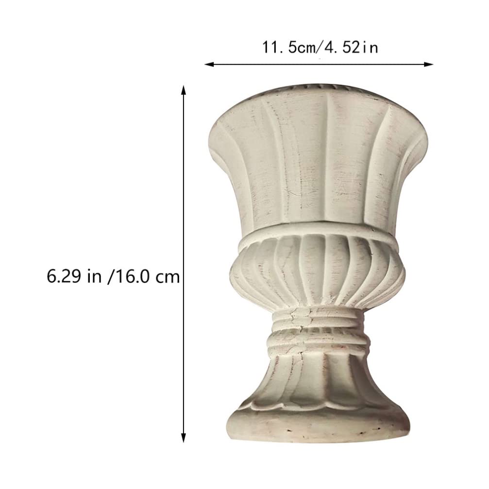 Cabilock Cement Vase Flower Pot Decorative Garden Urn Set Modern Style Plant Container
