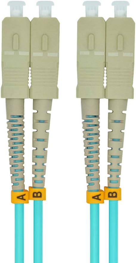 Jeirdus 30Meters 100ft Duplex 50/125 10G OM3 Multi-Mode Fiber Optic Cable Jumper Optical Patch Cord SC-SC