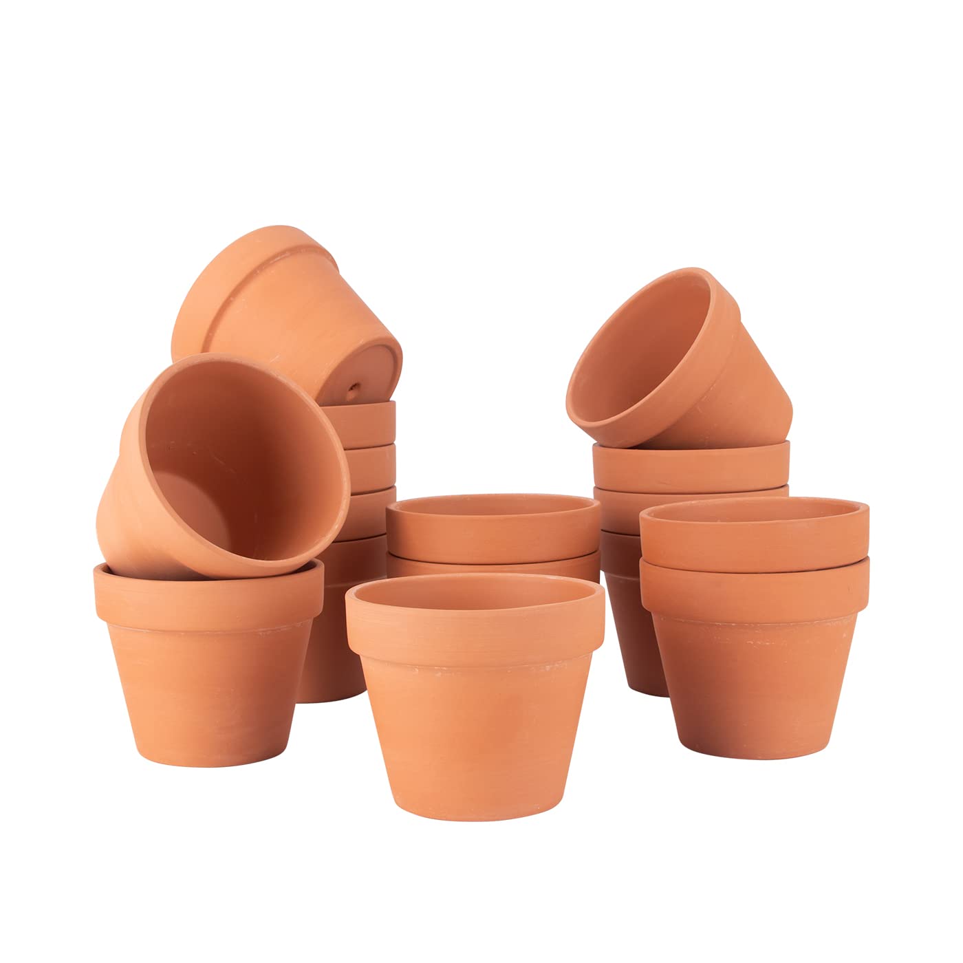 BLQH [26 Pack] 4" Planter Nursery Pots Terracotta Pot Clay Ceramic Pottery Cactus Flower Pots Succulent Plants Garden Pot (4")