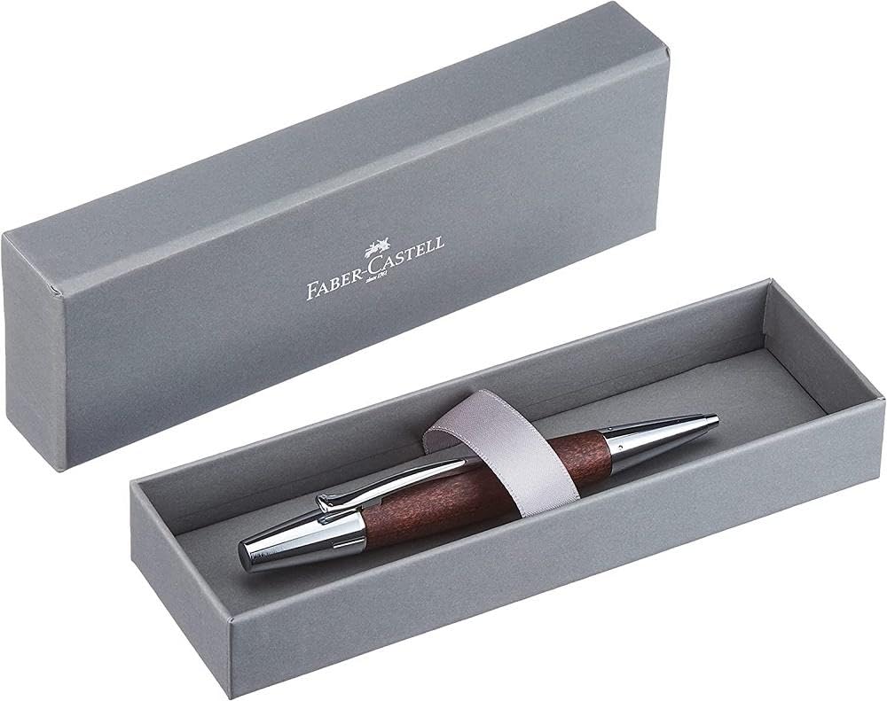 Faber-Castell e-motion Ballpoint Pen - Pearwood Dark Brown
