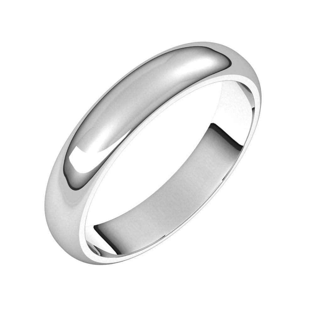 Sonia Jewels Solid 925 Sterling Silver 4mm Wedding Band Ring Mens Heavy Thick Classic Plain Traditional - Size 10