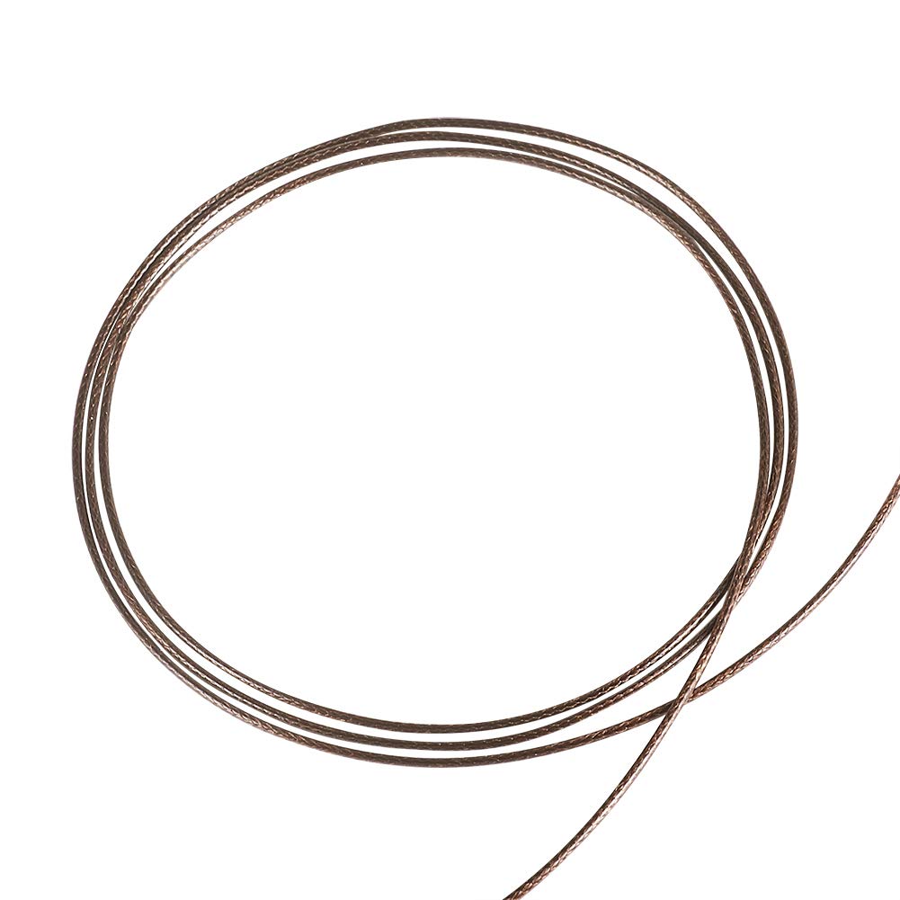 200 Yards Coffee Korean Waxed Polyester Cord Threads Braided Beading Cords Necklace Bracelet Wire String 1mm with Spool for Sewing Jewelry Making Macrame Supplies