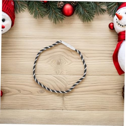 Ipetboom 500pcs Ornament Snap-Locking Ropes: Cotton Fabric Strings with Snap Clasps - Outdoor Christmas Tree Ribbon Hanger for Porch Lighting Bauble
