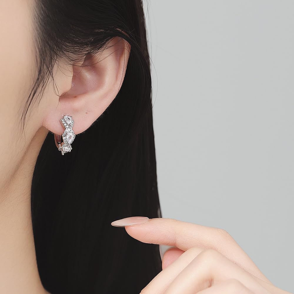 Histone Lymphatic Earring For Women, Lovefinity™ Honorable Joy Halolux Lymphvity Magnetotherapy Germanium Earrings Hoop Jewelry Gifts (Hoop-Silver)