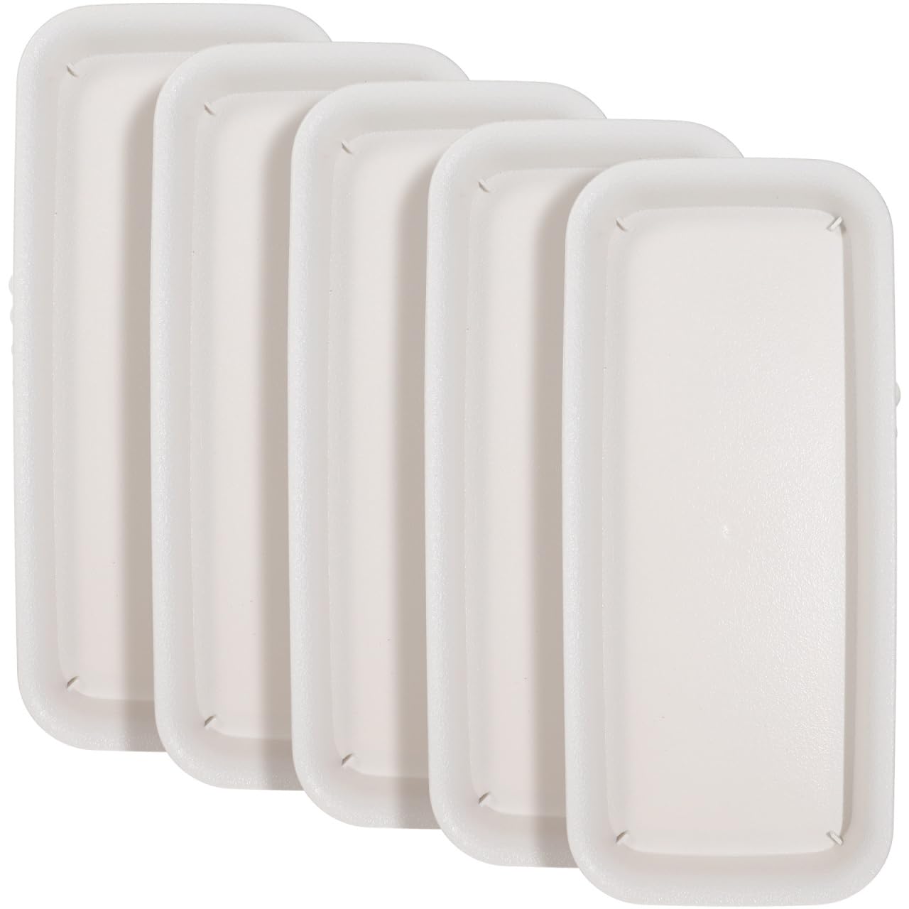 Sewroro 5pcs Plastic Plant Saucers Tray, Rectangular Flower Pots Planter Tray for Windowsill, Water Saving and Breathable Design