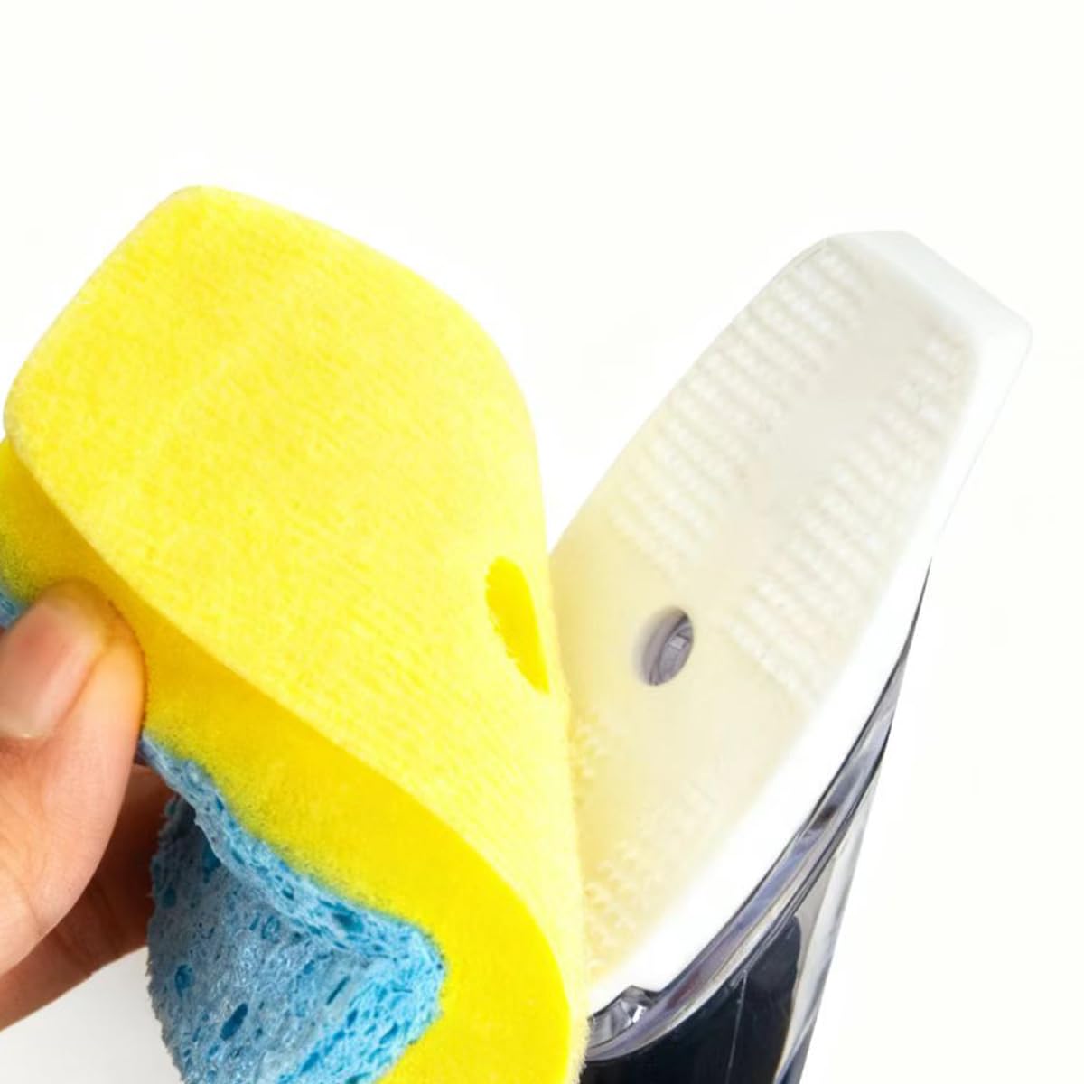 CELOX Dish Sponge with Handle, Non-Scratch Soap Dispensing Dishwand