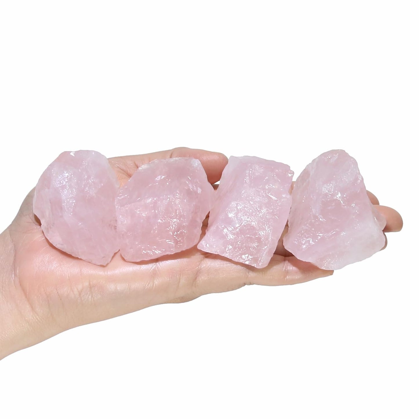 Nvzi Raw Rose Quartz Crystals Bulk, Real Gemstones and Crystals, Rocks and Minerals, Healing Crystals, Quartz Crystals and Healing Stones, Cuarzos Originales De Energia Y Piedras(1LB)