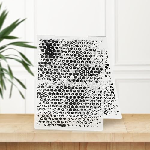 Threetols Dot Embossing Folder, Bubble Background Embossing Folder for Card Making, Rain DIY Plastic Scrapbooking Photo Album Card Paper DIY Craft Template Mold - color: DOT