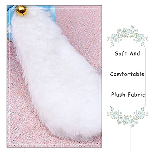 Faylay Cosplay Women Plush Furry Bunny Ears Headwear Accessory Rabbit Headband - color: 7-bjoft With Tail