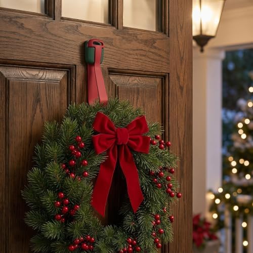 ERINGOGO Christmas Hanger Hanging Hooks Ornament Plastic Wreath 4pcs