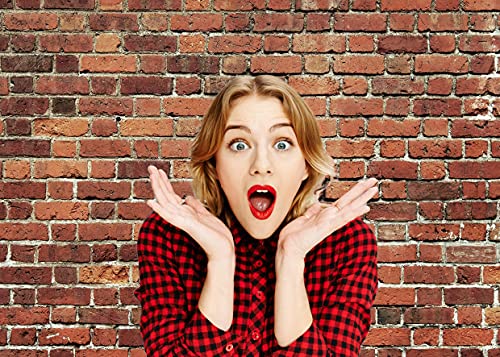 AIIKES 8x6FT Red Brick Wall Photography Backdrop Thin Vinyl Photo Backdrops Background Baby Birthday Party Wedding Graduation Home Decoration Photo Booth Studio Prop Banner 11-506 - size: 8x6ft