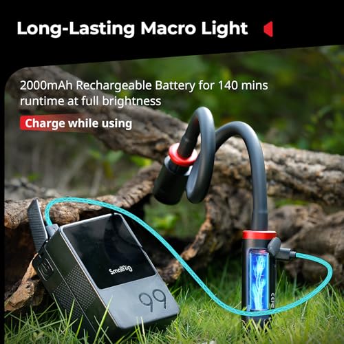 SmallRig RM 03 Macro Photography LED Light - 2 Pack, Adjustable Beam Angle, 5 Colors CRI95 TLCI92, Bendy Light with Cold Shoe Extension Bar, Clamp, Diffuser, Spotlight, Barndoor, Gobos, Stake - 5796 - color: RGB (2 Pack)