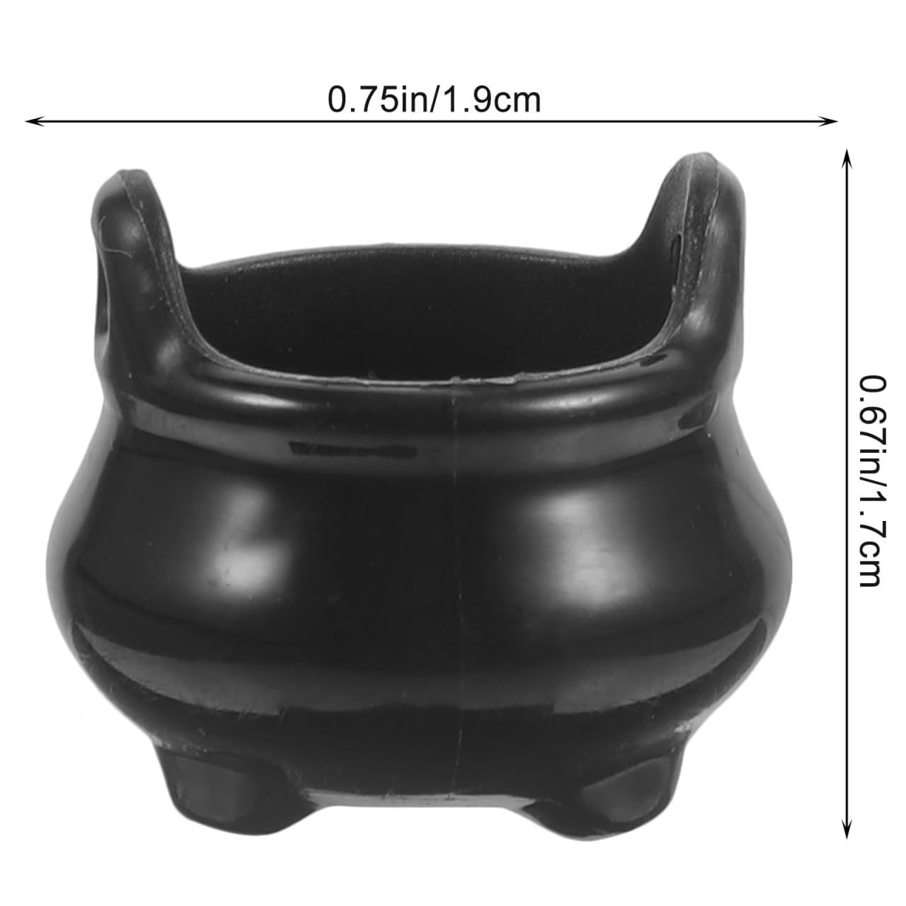 Garneck 24Pcs Miniature Halloween Cauldron Mini Black Witch Boiler Decoration Plastic Dollhouse Furniture for Halloween Carnival Party Decor