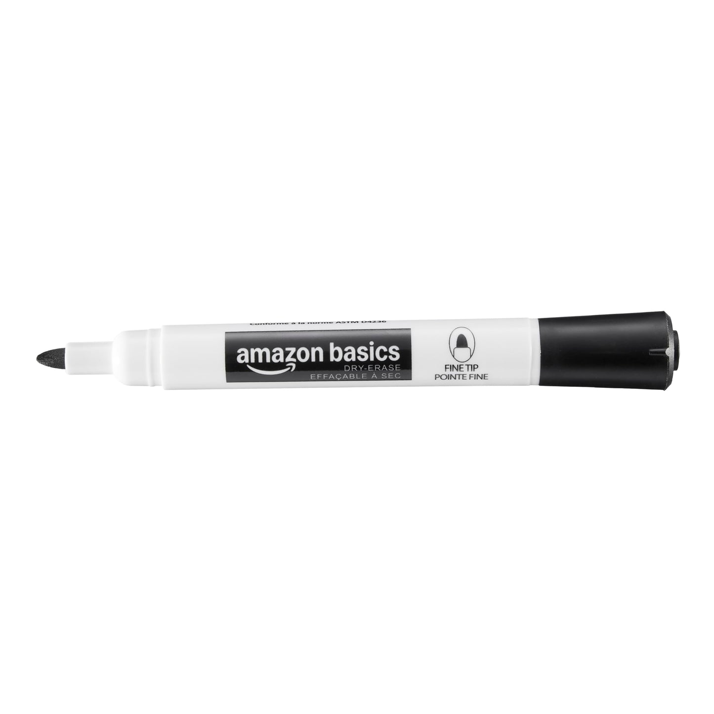 Amazon Basics Low-Odor Dry Erase Whiteboard Markers, Chisel Tip, Quick-Dry, Black, 36-Pack