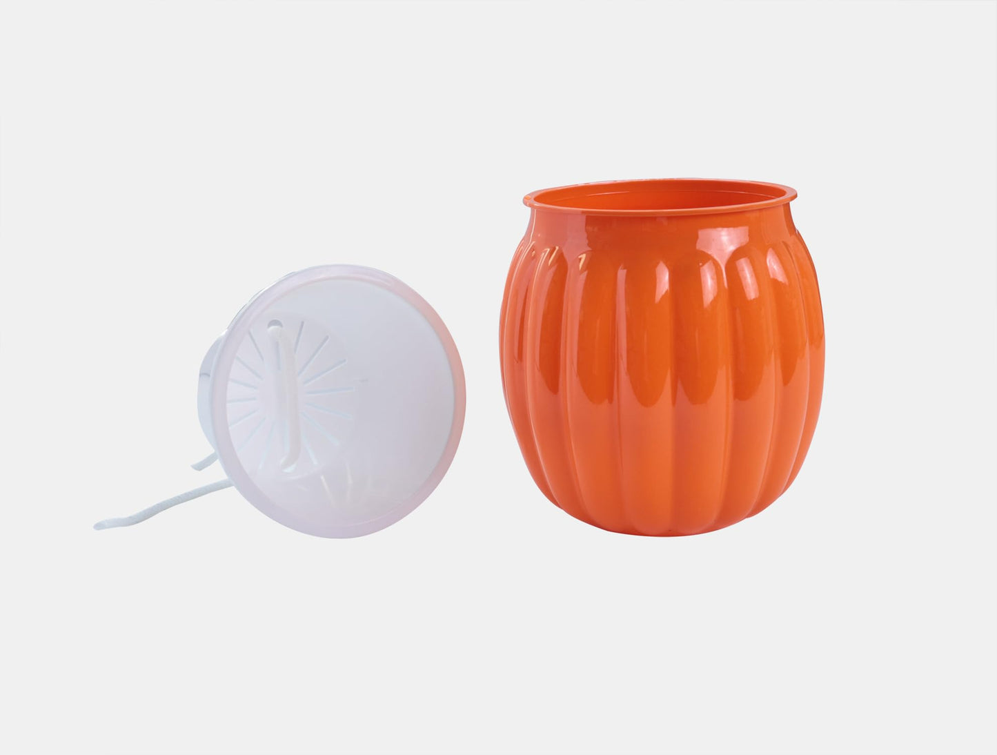 Cornasee 4" Pumpkin Planter Self Watering Pot for Halloween Decor, 4-Pack Small Plastic Planters for Indoor Plants,Flowers,Succulent,African Violets (Orange, 4")