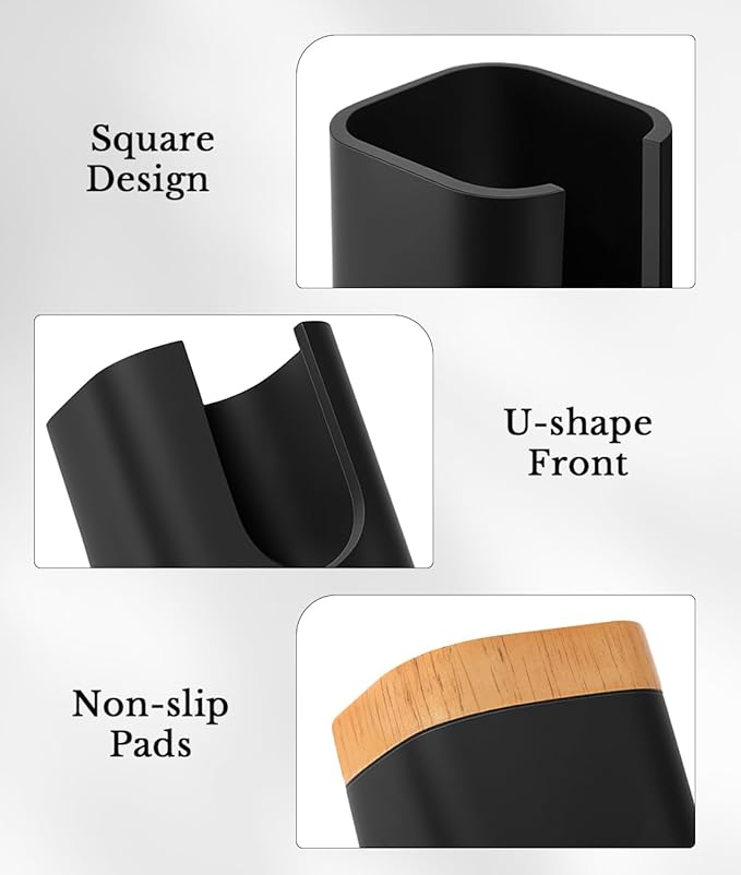 Luxspire Bathroom Cup Dispenser, Dixie Cup Holder 3-5oz, Disposable Paper Cup Holder for Bathroom, Cotton Pad Container, Guest Bathroom Essentials, Matte Black
