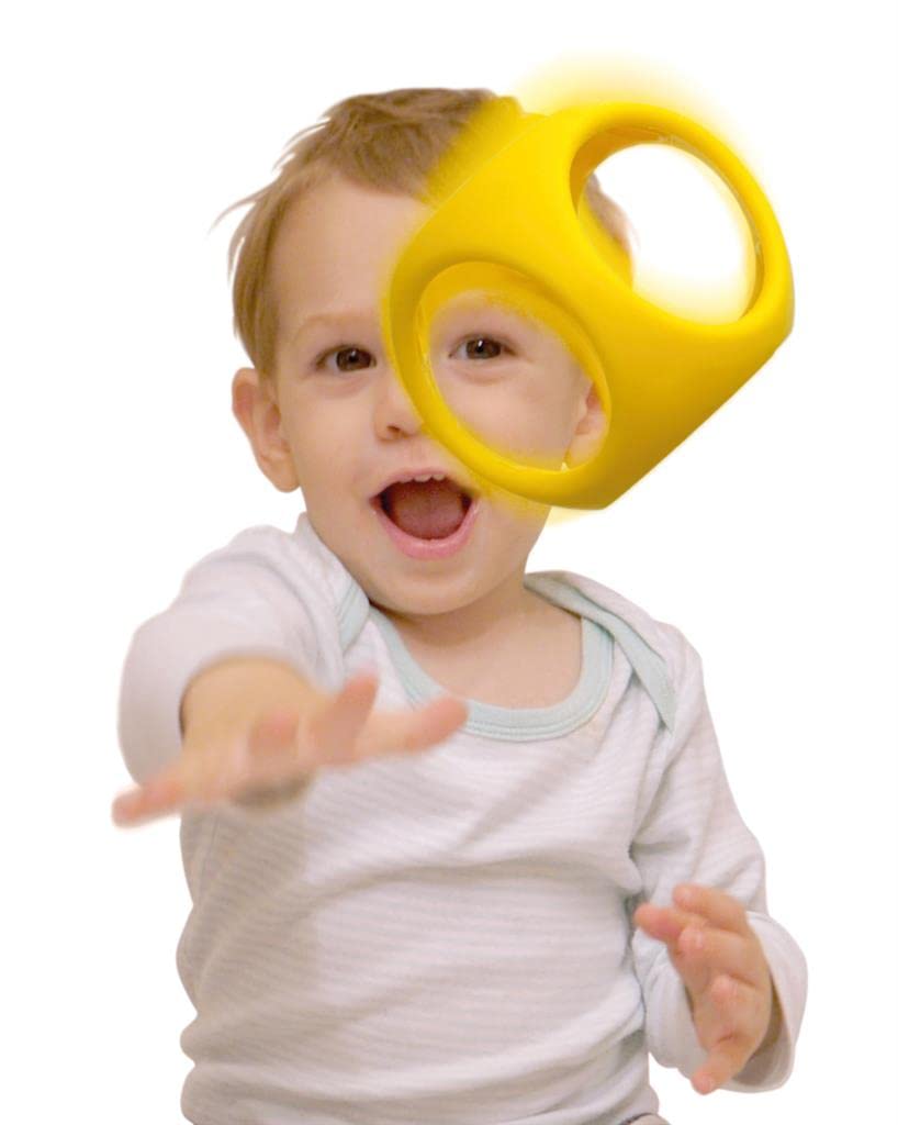 MOLUK 43420 Oibo Gripping and Teething, Play Ball, Stacking Game, Baby Toy from 0+ Months, 3 Pieces, Primary Colours, Yellow, Red, Blue