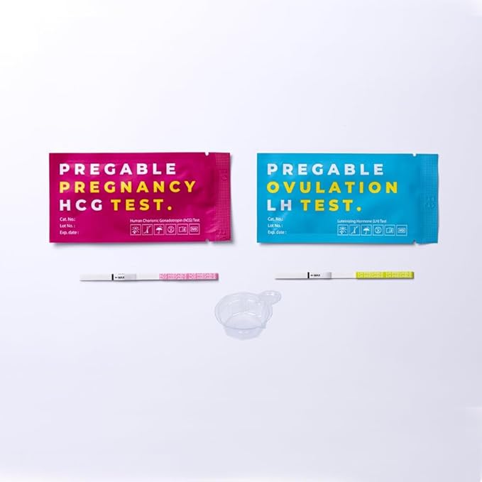 Combo Kit: 50 Ovulation Tests, 20 Pregnancy Tests & 70 Cups, Free Tracker app, SmileReader, OPKs, HPTs (140)