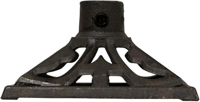 TIKI Cast Iron Torch Stand/Heavy-Duty Freestanding & Weather-Resistant_Torch Base for Patio, Garden, Deck & Backyard/Fits Torch Poles 0.75" to 1.25" – 9" x 9", Black (Pack of 4)