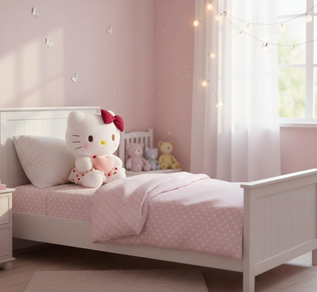 AlphaDesignLuxe 12″ Big Pink Heart Kitty Plush Toy – Kawaii Cat Stuffed Animal, Soft Plush Doll Gift for Kids, Teens & Collectors