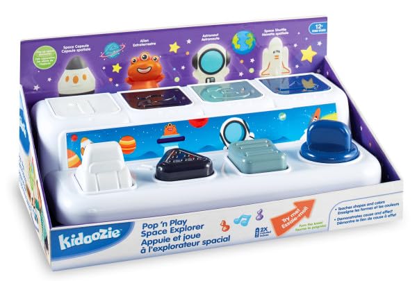 Kidoozie Pop N Play Space Explorer Ages 12 Months+, Toddler, Learn Numbers & Colors