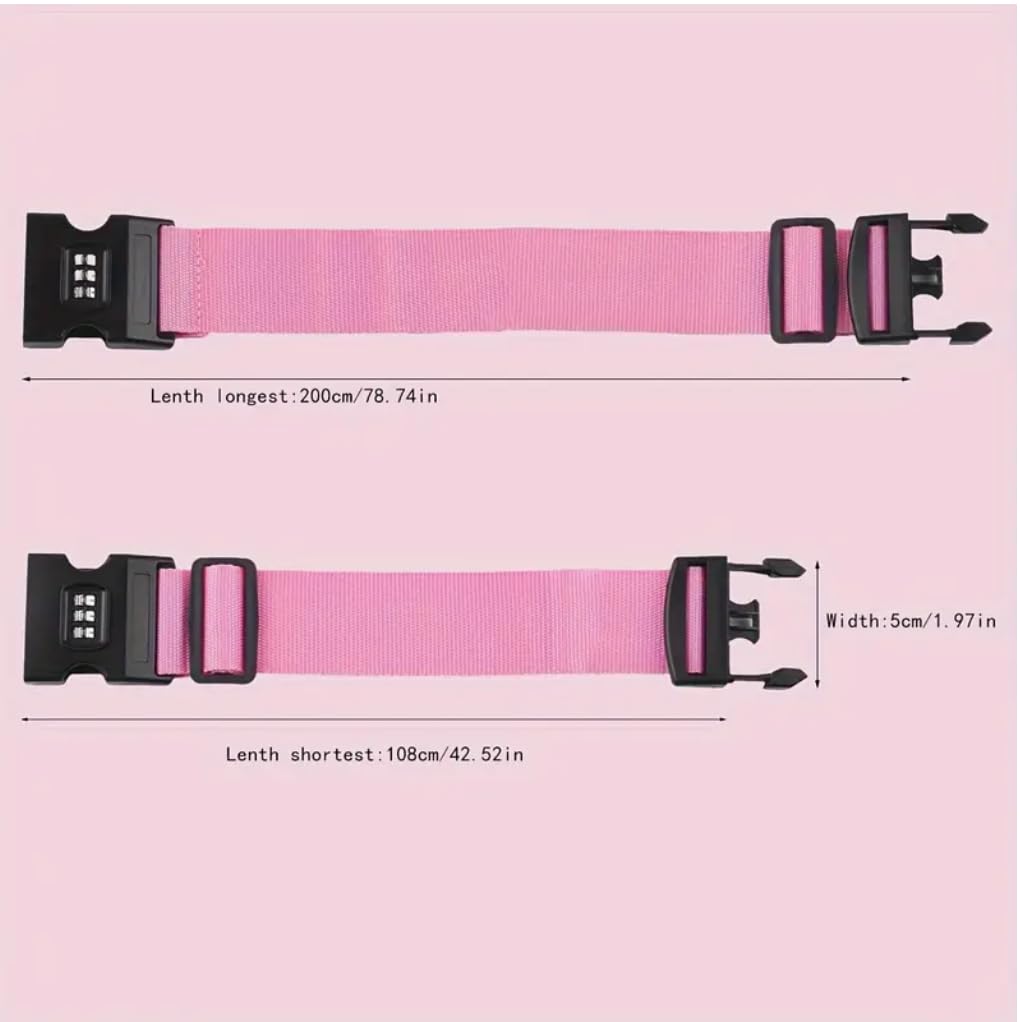 Travel Accessories Set, Passport Holder with Luggage Tag, Digital Scale 110lb, Suitcase Strap with Lock