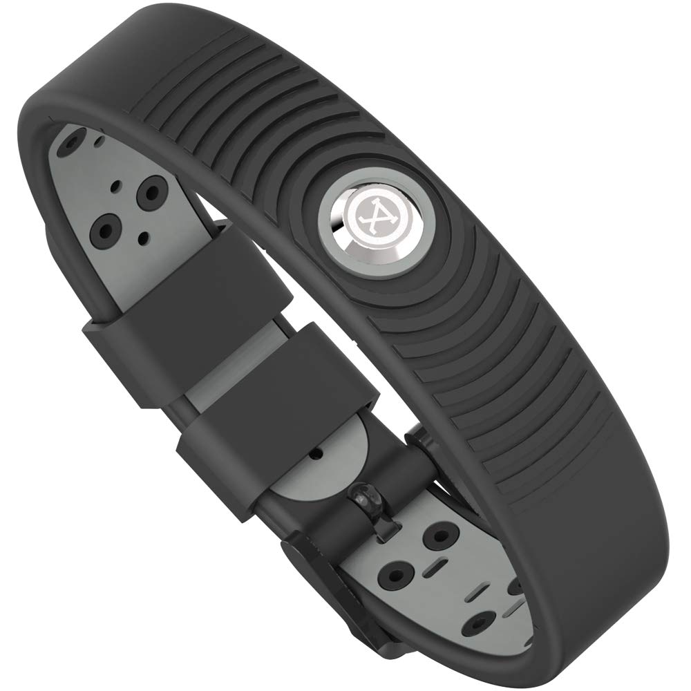 PROEXL 18 MAX Sports Magnetic Bracelet for Men - Waterproof - Breathable Strap - Super Strength - Black Gray