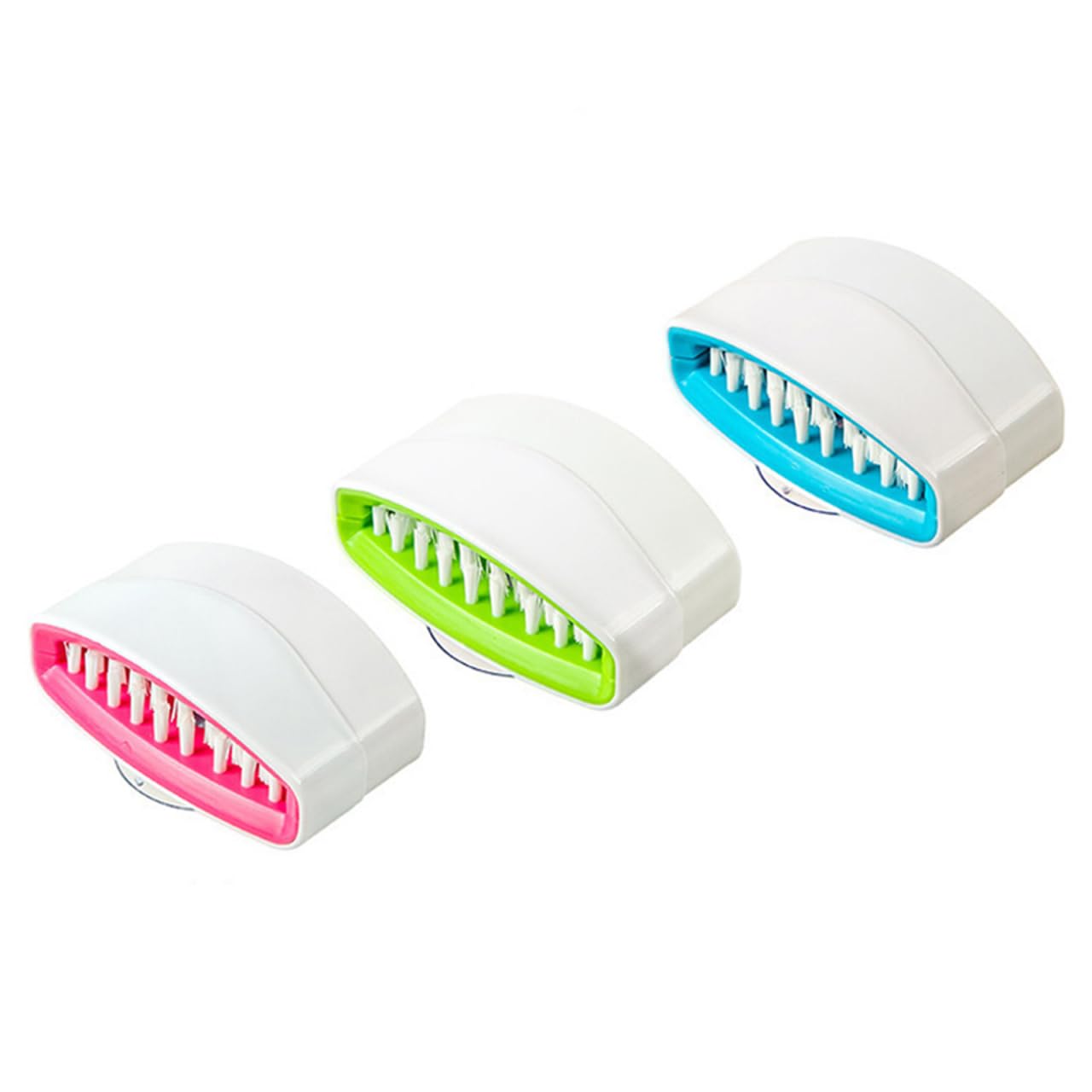 Baluue Knife Cleaner Brush with Suction Cup - 3-Pack Detachable Double-Sided Utensil Scrubber for Kitchen, Blade Cleaning Tool for Silverware Forks and Chopsticks, Non-Slip Blade Scrubber Set