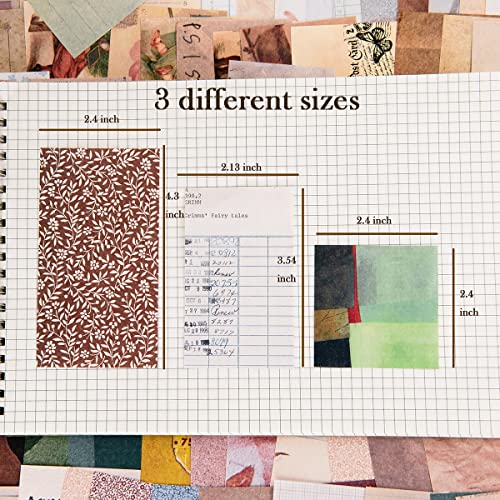 360 Sheets Vintage Scrapbook Paper Pack, Retro Aesthetic Journaling Supplies for DIY Crafts, Junk Journal, Collage, Ephemera, Aged Backgrounds & Mixed Themes