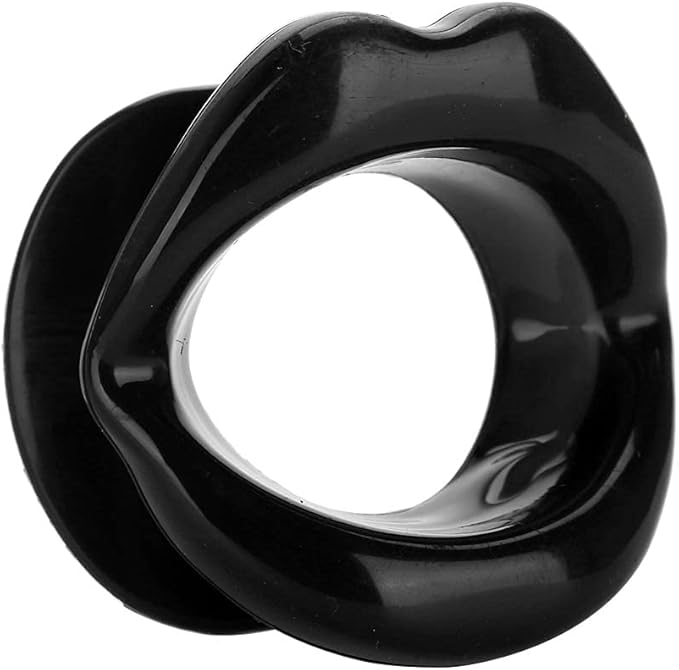 Face Slimmer Lip Trainer Silicone Face Lifting Lip Exerciser Mouth Muscle Tightener Tightening Anti Wrinkle Anti Aging Oral Exerciser Facial Slimmer Tool (Black)