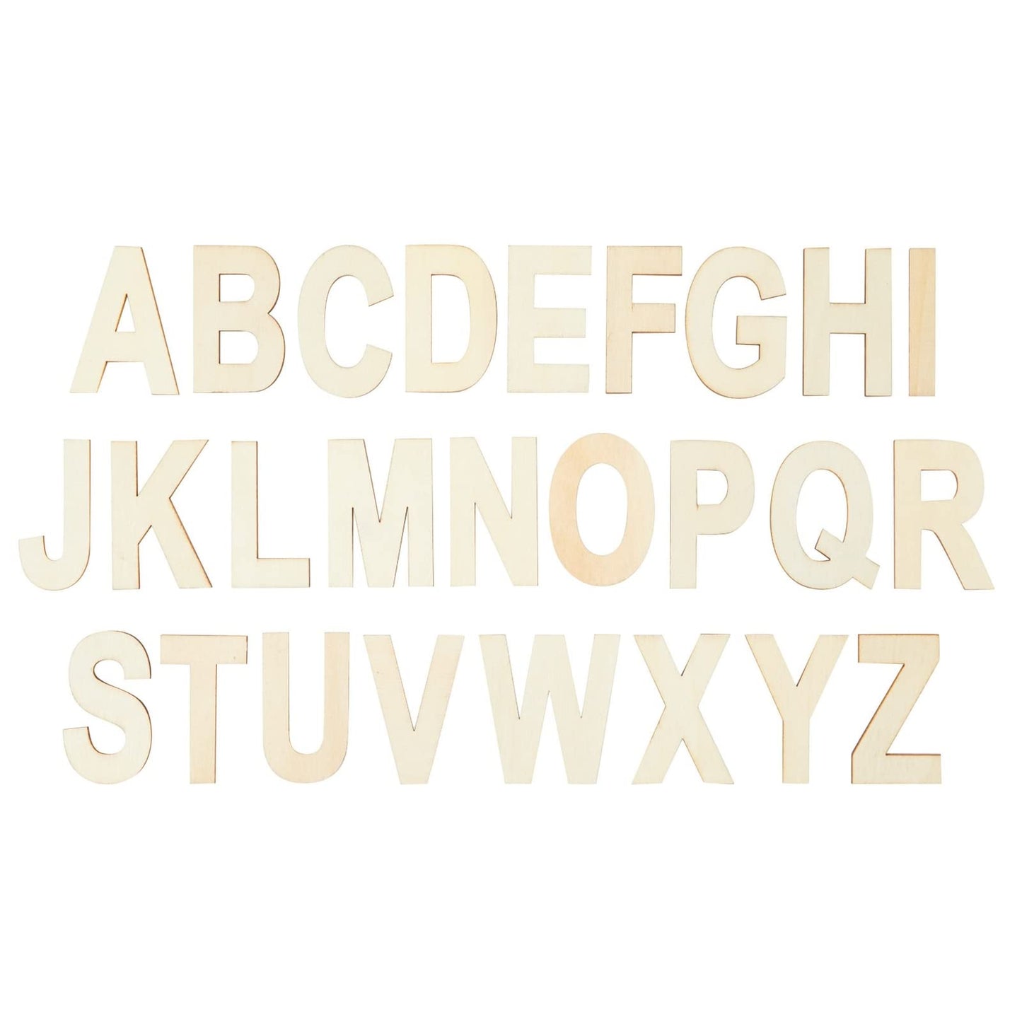 Juvale Wooden Letters for Crafts, Alphabet Set - 2-Inch Natural Wood, 104-Piece Uppercase Alphabet - 26-Compartment Sorting Tray - DIY Wood Letters for Painting & Decorating