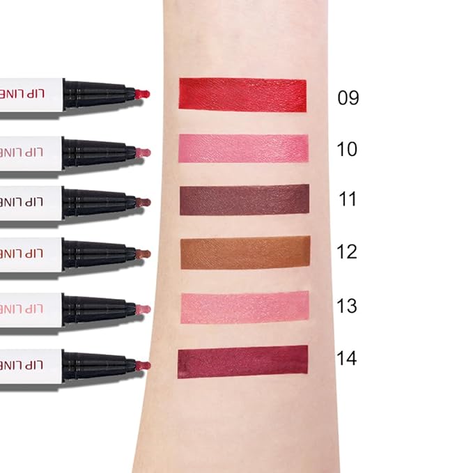 Kaely Warm Pink Longwear Liquid Lip Liner Waterproof, 24 Hour Long Lasting Lip Liner Stain Marker Pen, 2-in-1 Matte Semi Permanent Lipliner & Lipstick, Vegan & Cruelty-Free, 13