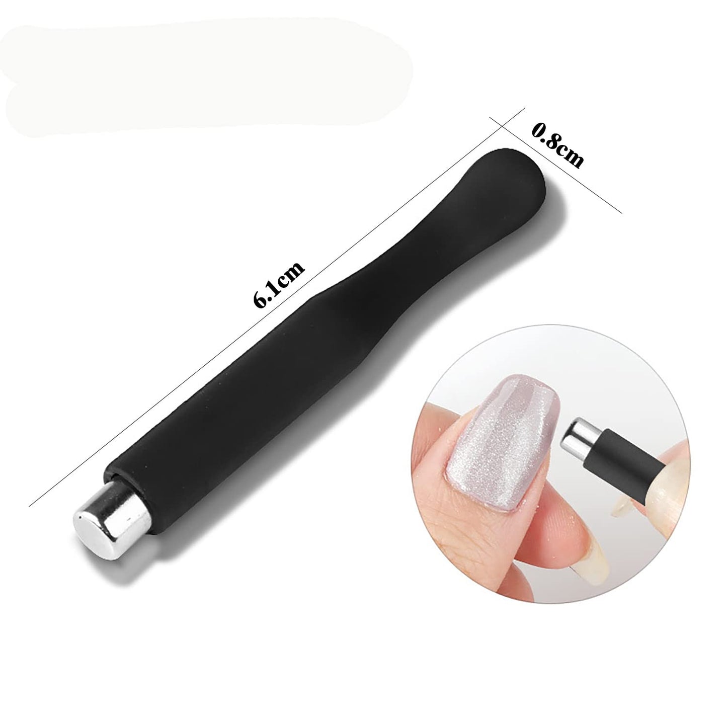 SILPECWEE 15Pcs Nail Magnet Set Cat Eye Gel Nail Polish Magnet Wand Magnetic Nail Polish Cat Eye Magnet for Nails Cat Eye Magnets Sticks Nail Design Tools Nail Art