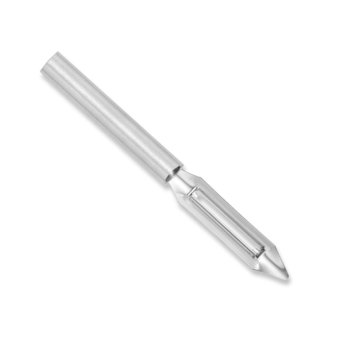 Rada Cutlery Deluxe Vegetable Peeler (R141), 2" Stainless Steel Swiveling Blade, Silver Handle