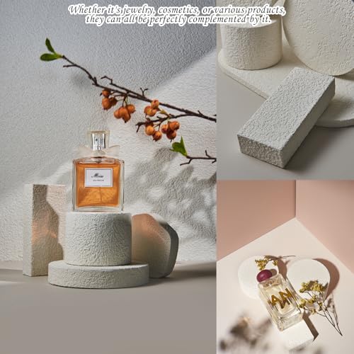7PCS Product Photography Props: Small Product Photoshoot Props- Hand Painting Texture Photo Props for Jewelry Cosmetics Mini Items Picture - color: White/Opulent Garden